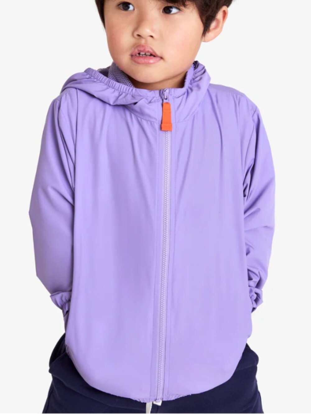 Primary Kids Packable WindBreaker in Iris Purple Size 5